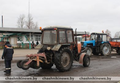 Фотофакт: территория автостанции в Чашниках преображается