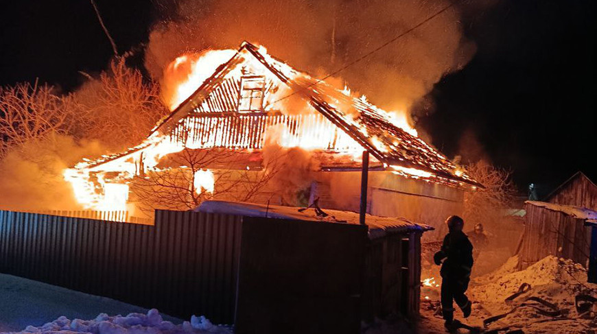 При пожаре в частном доме погибла пенсионерка