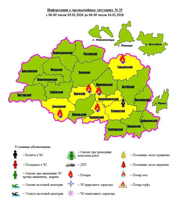 Огненные сутки в области: 5 пожаров, один из них в Новолукомле