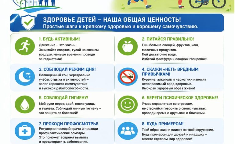 Чашникский районный центр гигиены и эпидемиологии предоставляет информационно-образовательные материалы. Здоровые дети