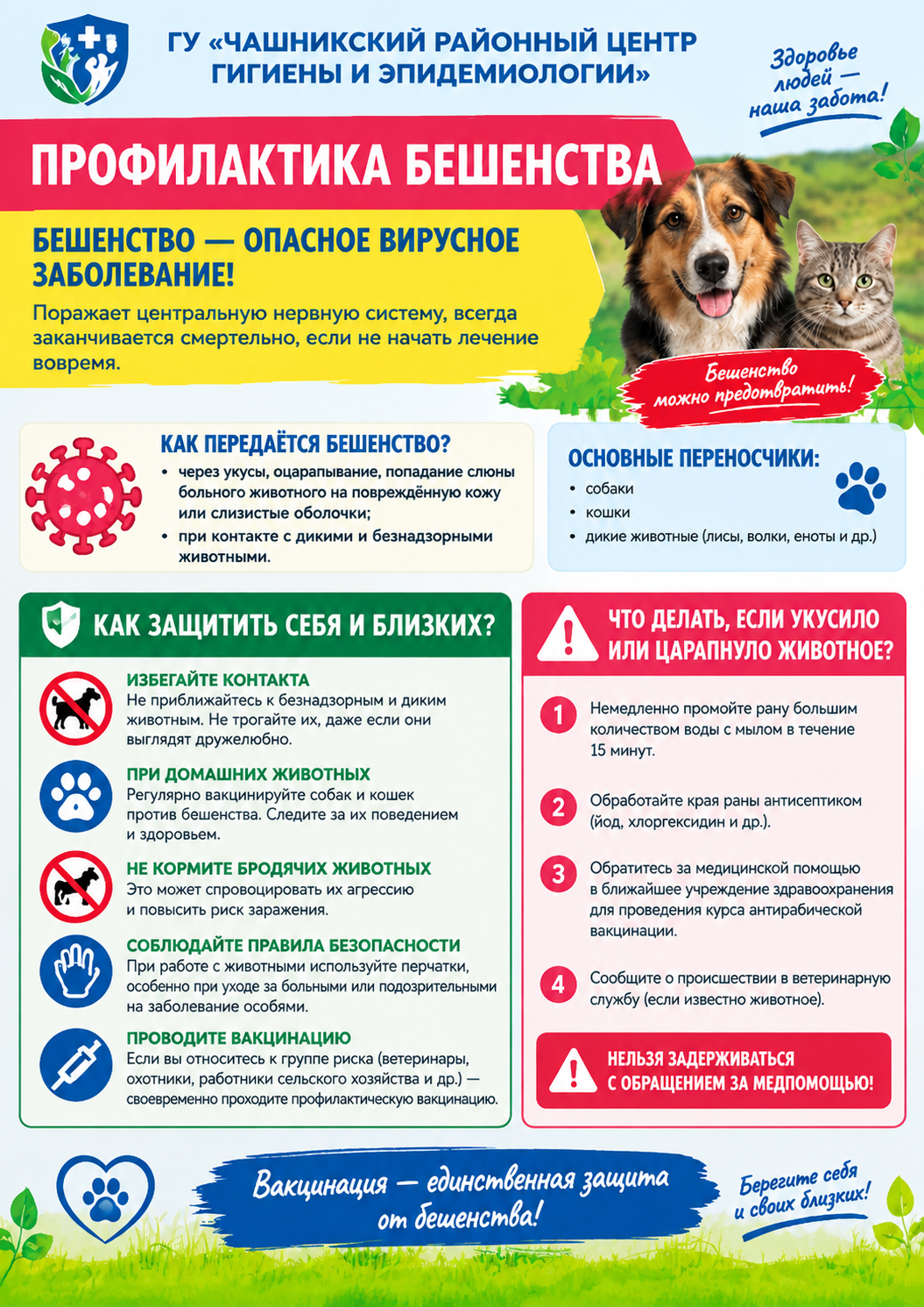 Бешенство – опасное вирусное заболевание!